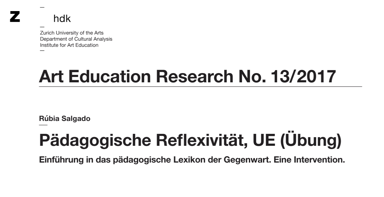 Pädagogische Reflexivität Rúbia Salgado